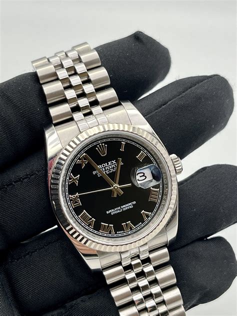 rolex datejust nero numeri romani|rolex datejust 36 prezzo.